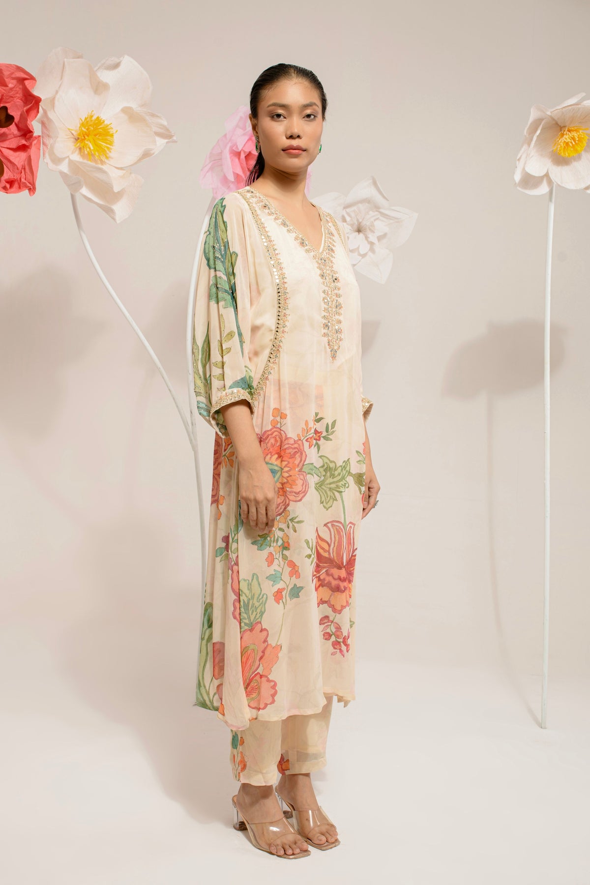 Cream Kurta Set