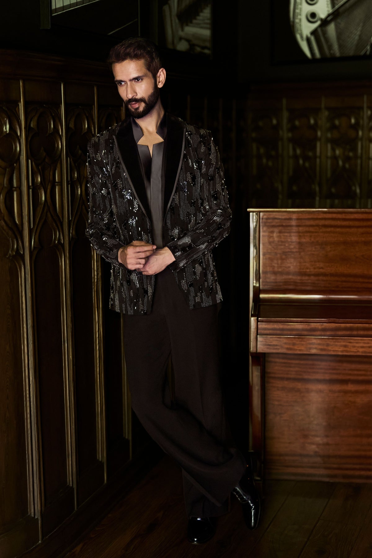 Midnight Monarch Blazer Set