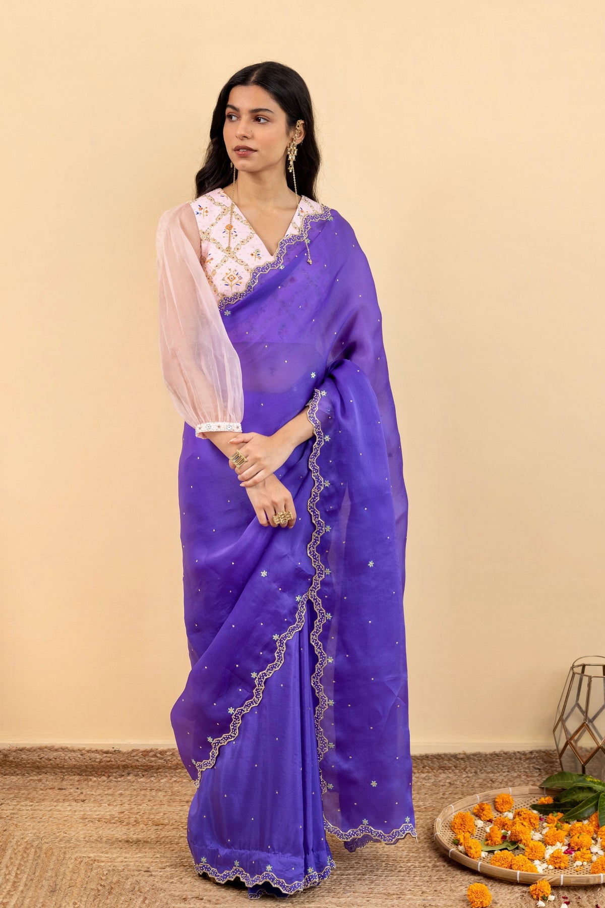 Soft Pink Chokor Blouse Set