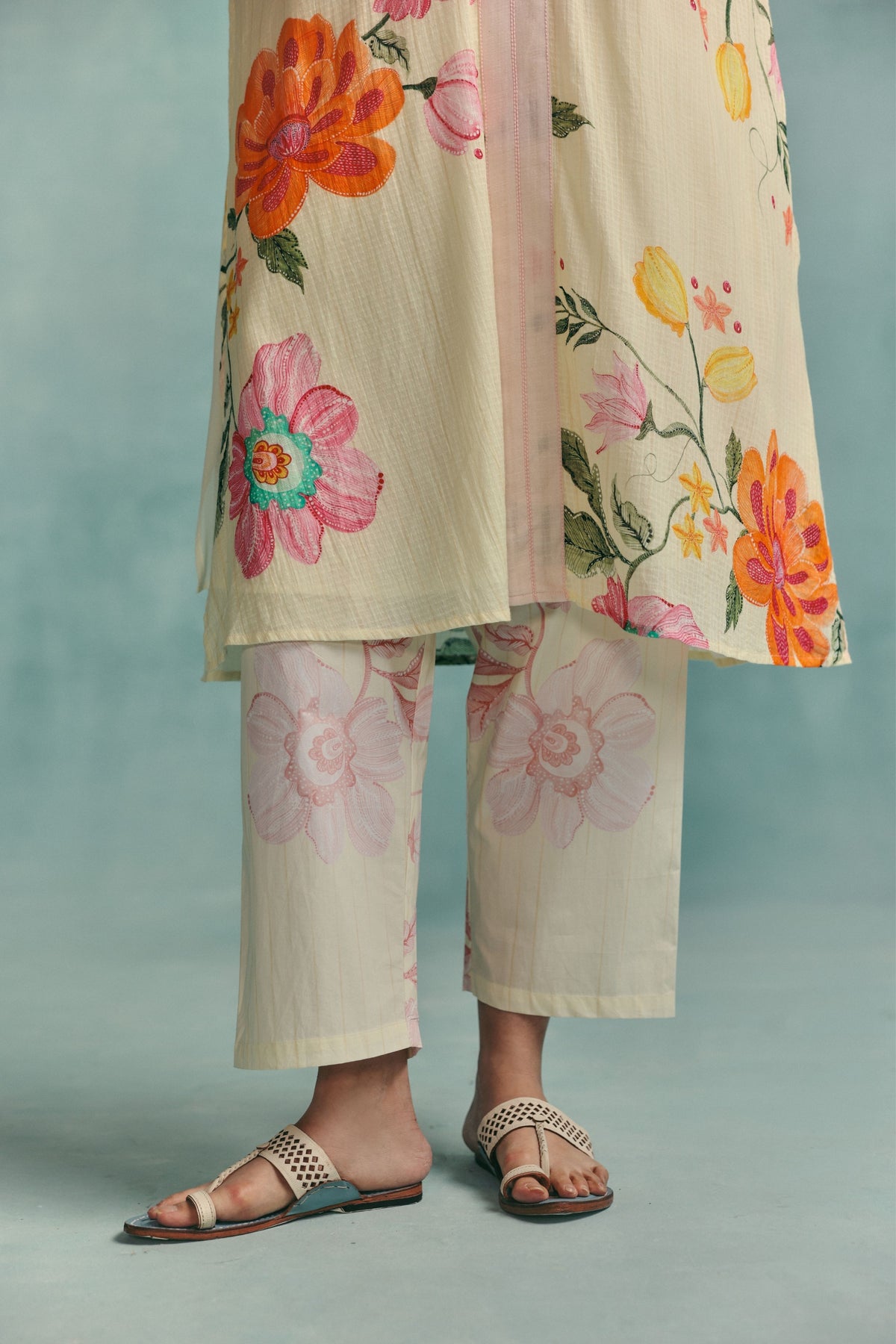 Dahlia Ecru Kaftan Set