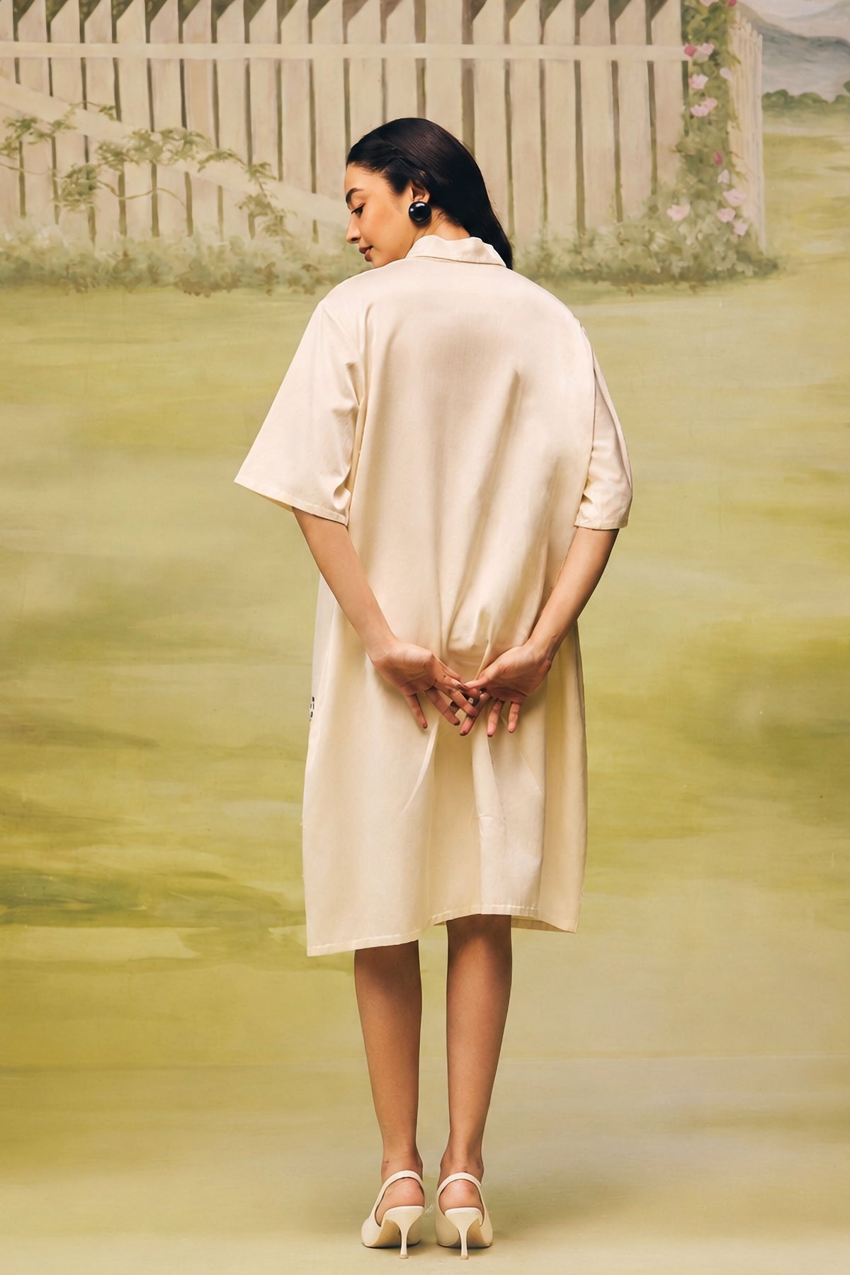 Porcelain Relaxed Short Dress