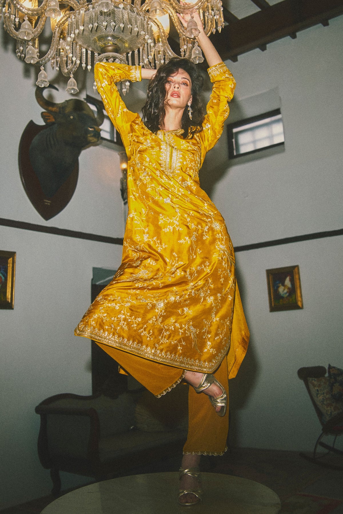 Mustard Kurta Set