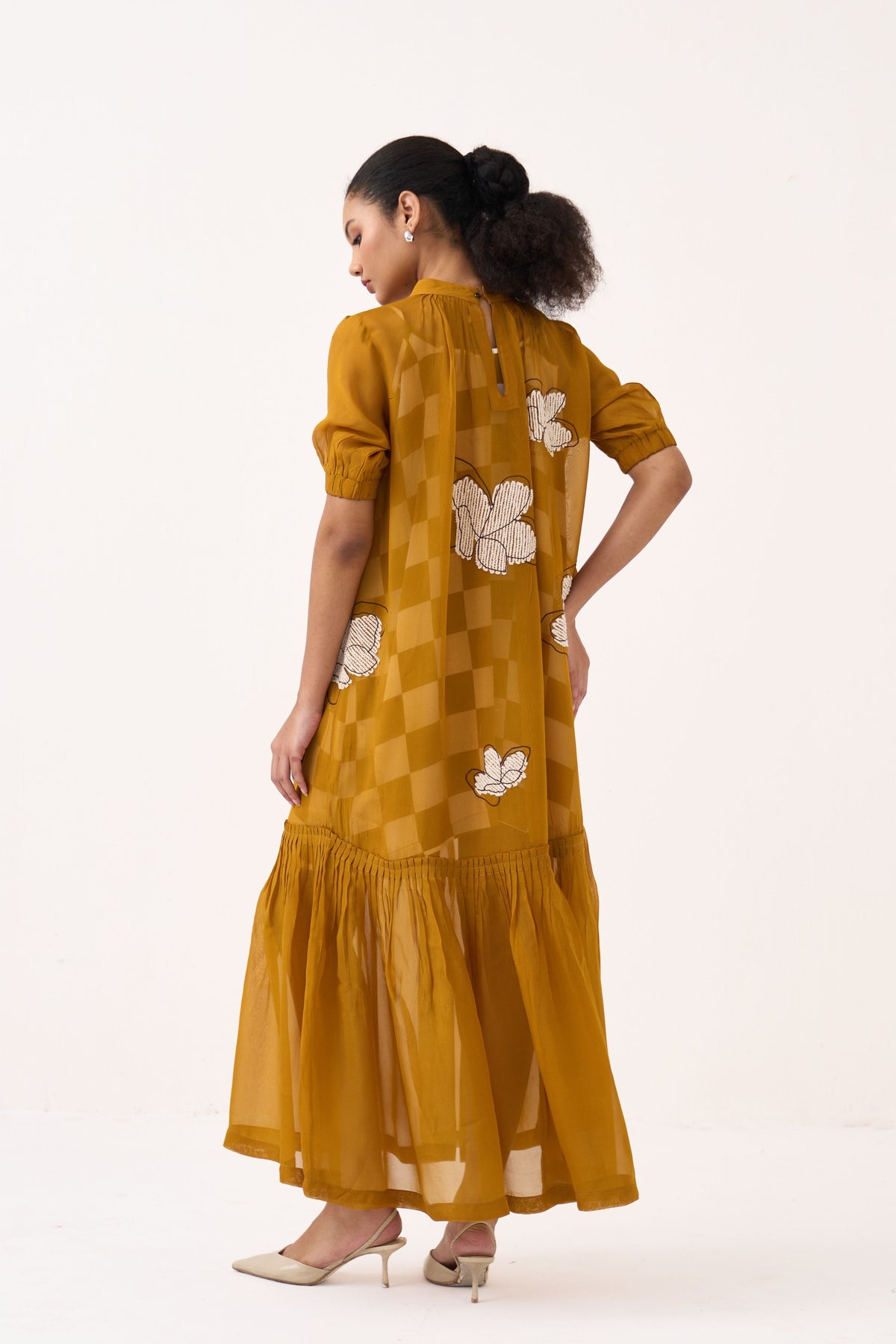Floral Reversable Applique Dress