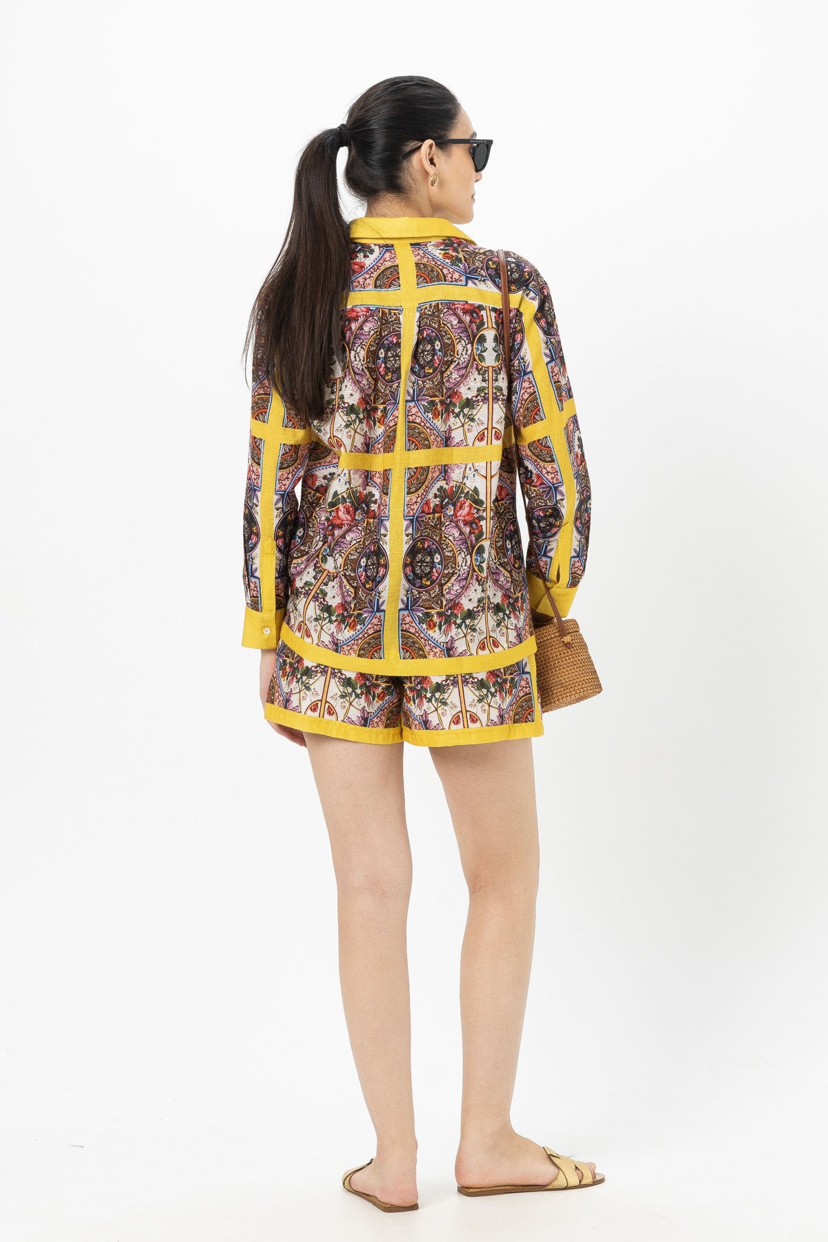 Rococo Yellow Shorts Set