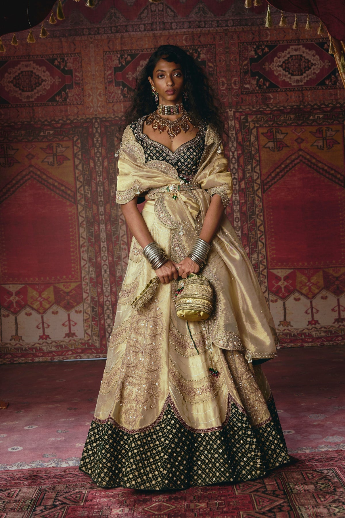 Scalloped Lehenga Set