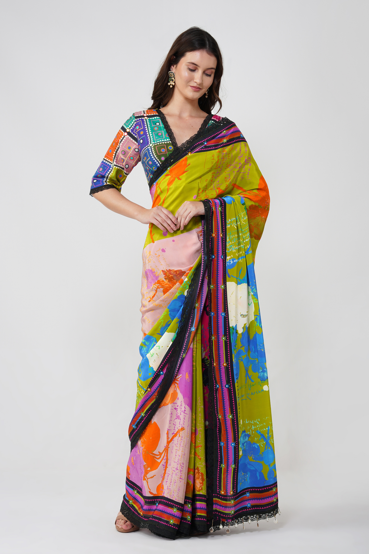 Banjara Bloom Printed Saree Set
