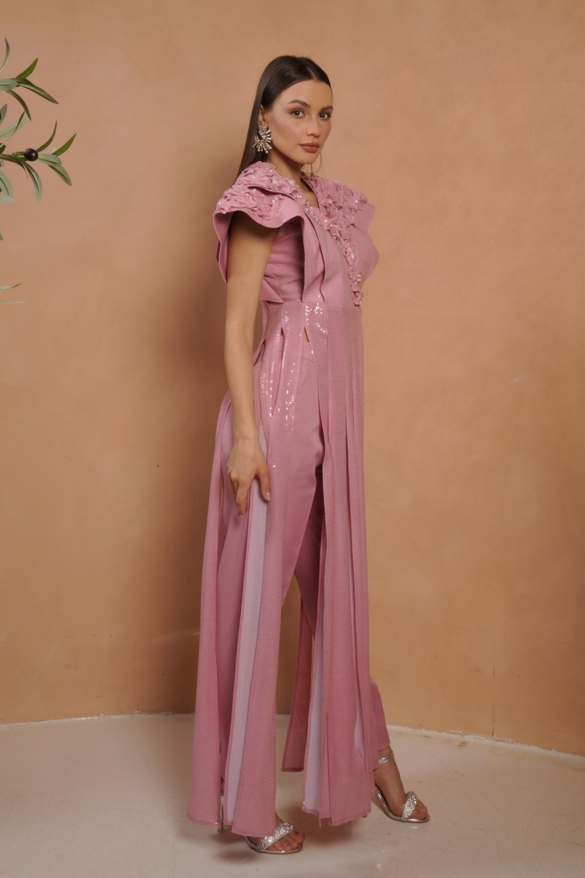 Structured Pannel Set With Pants