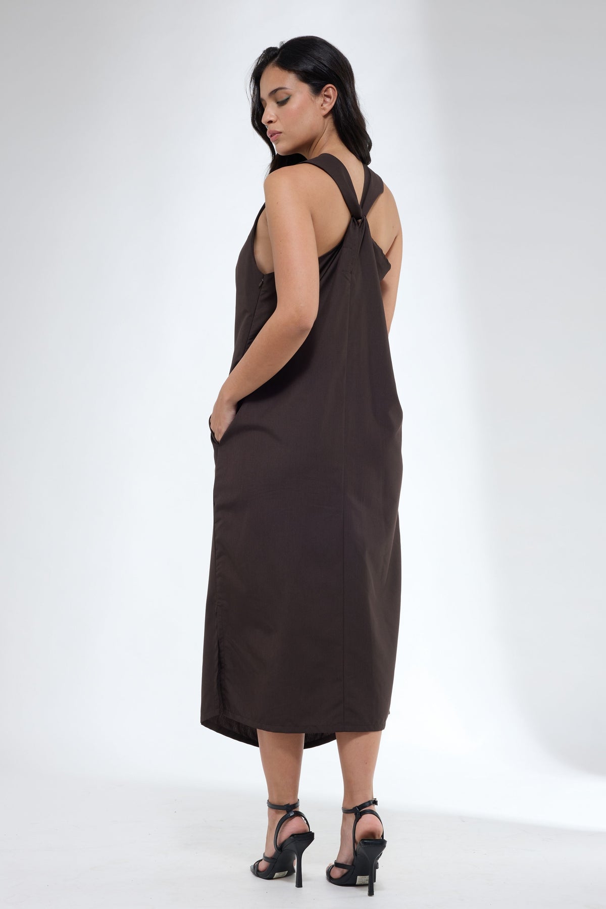Brown Halter Dress