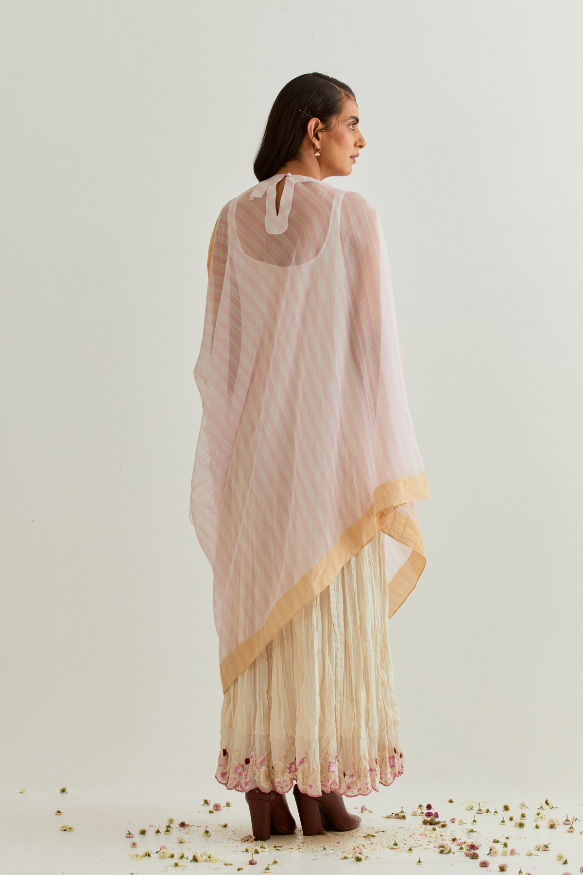 Pink Handwoven Chanderi Dress