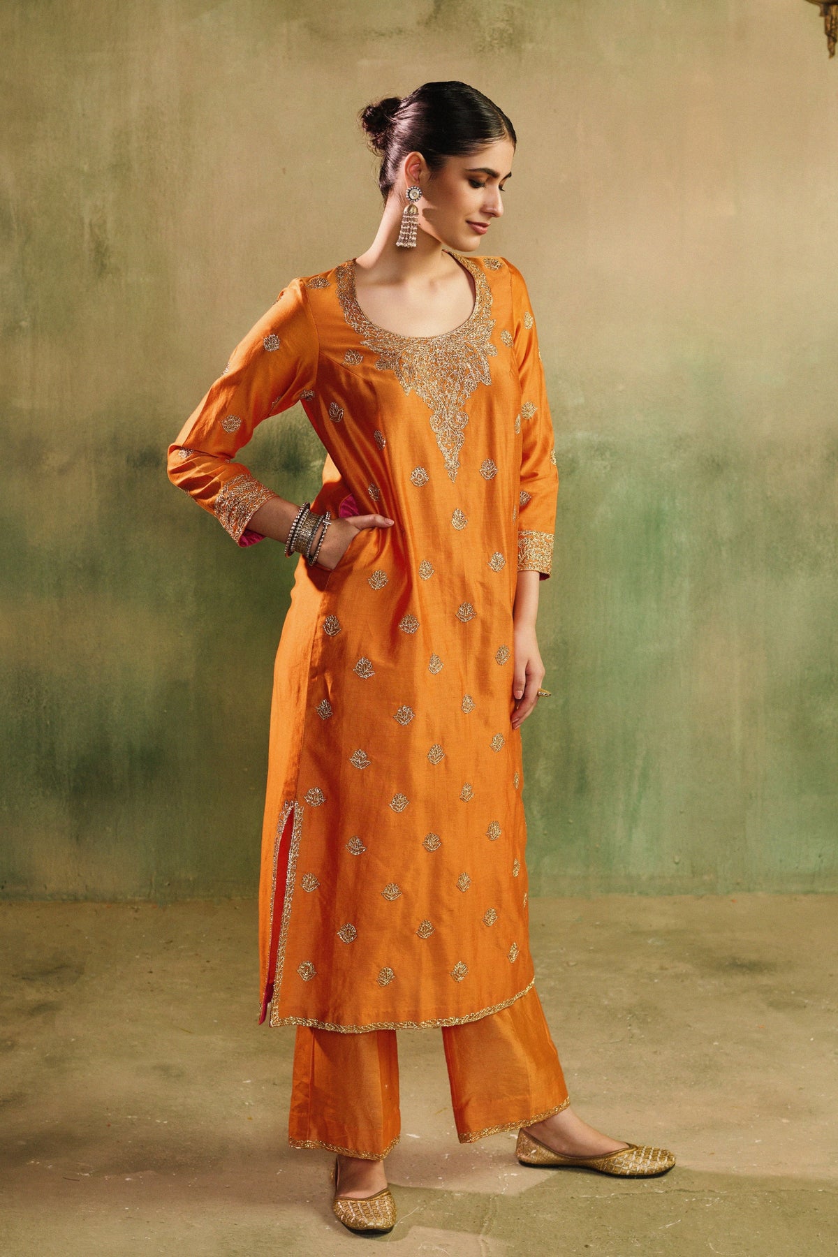 Aftabi Kurta With Pants