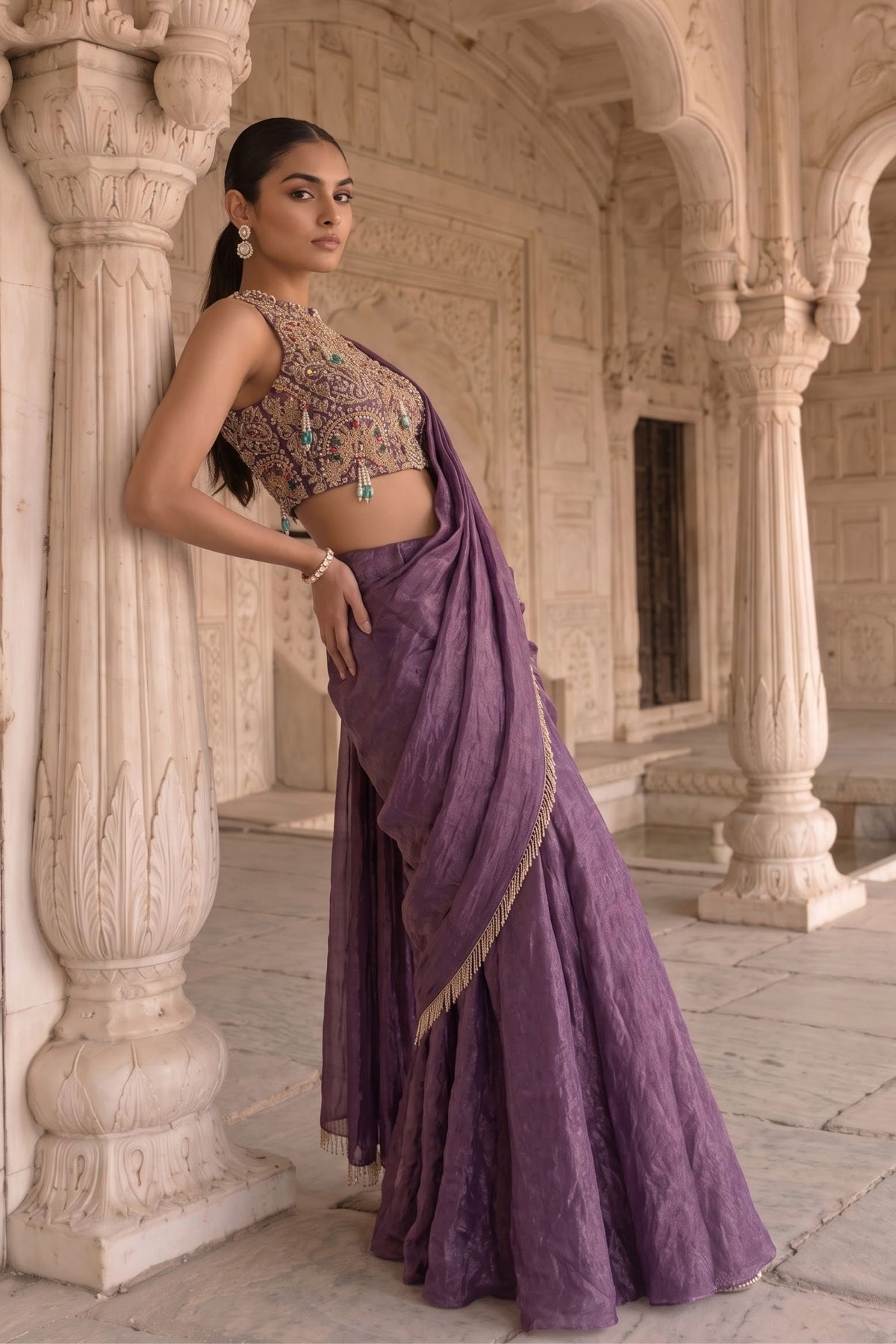Draksh Rani Draped Saree Set