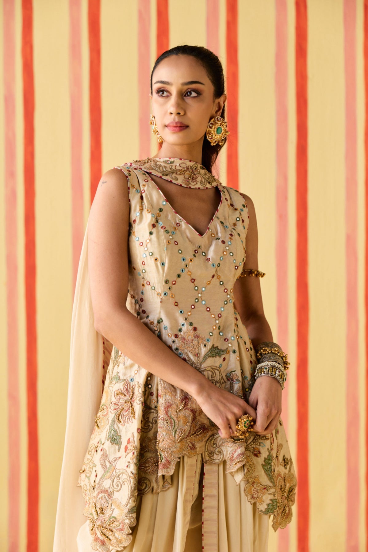 Sarika Tussar Kurta Set