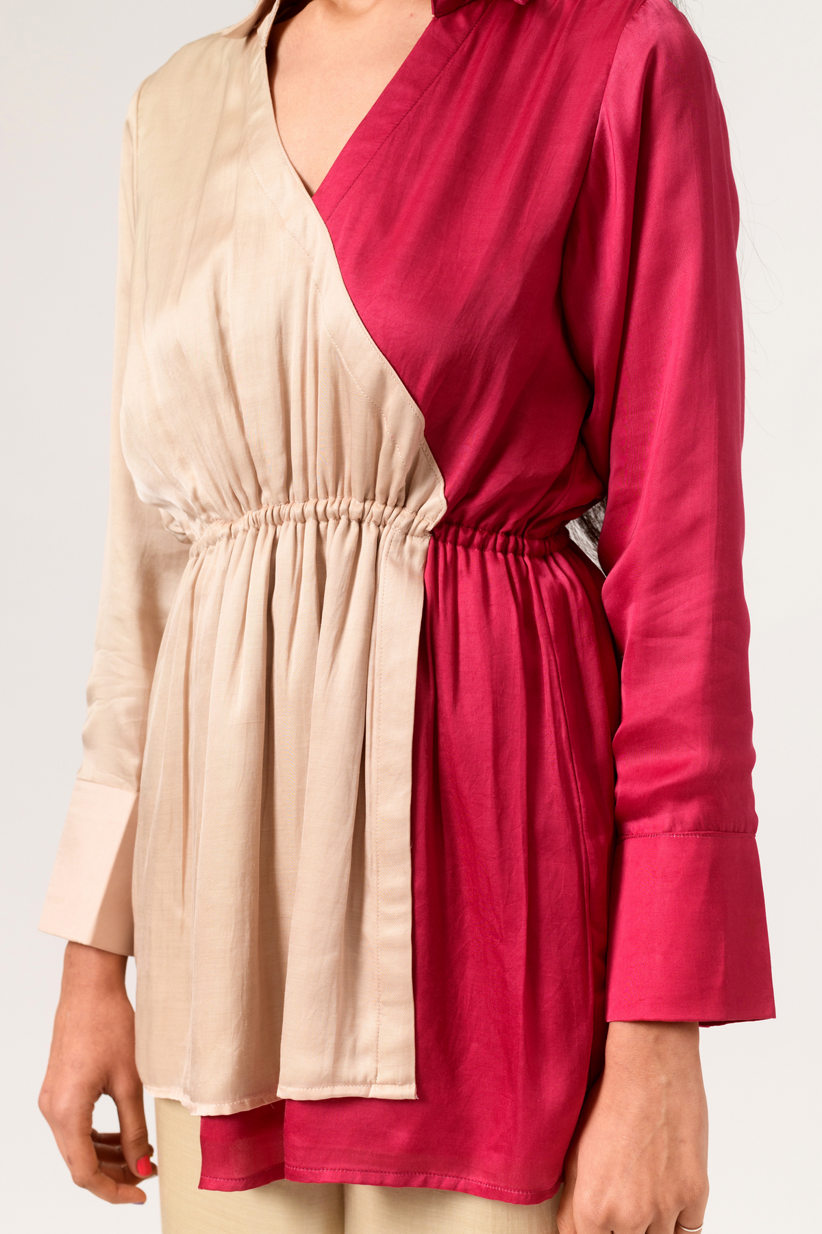 Ecru wine full sleeves top