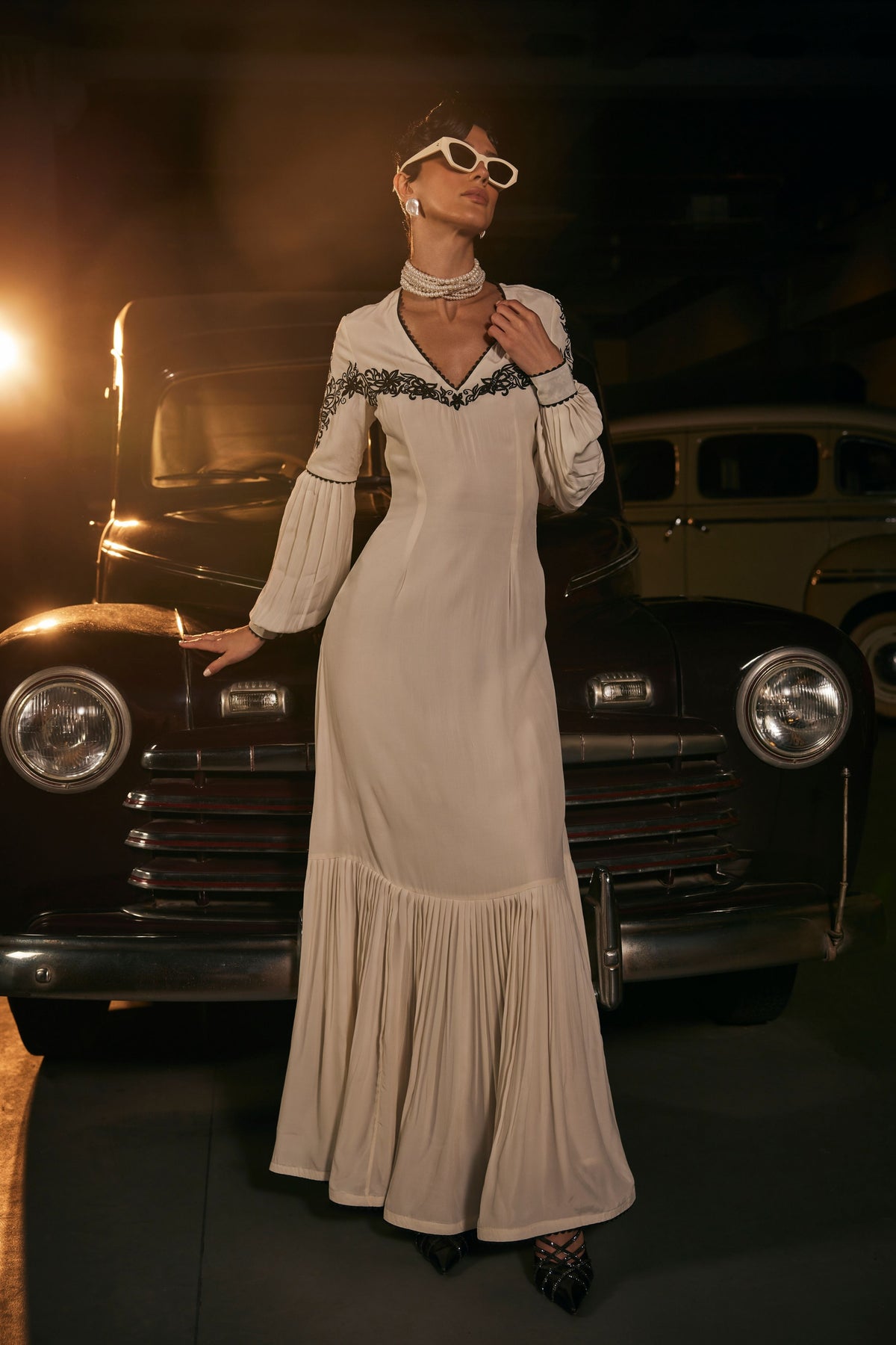 A Line Bottom Flared Dress