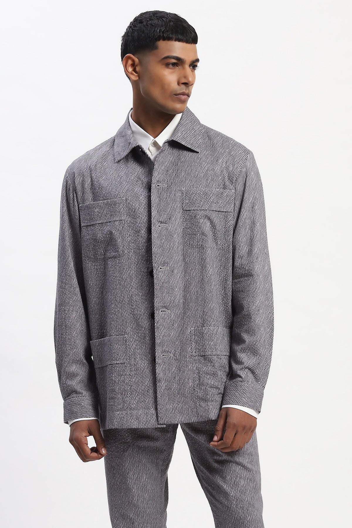 Diagonal Print Jacket