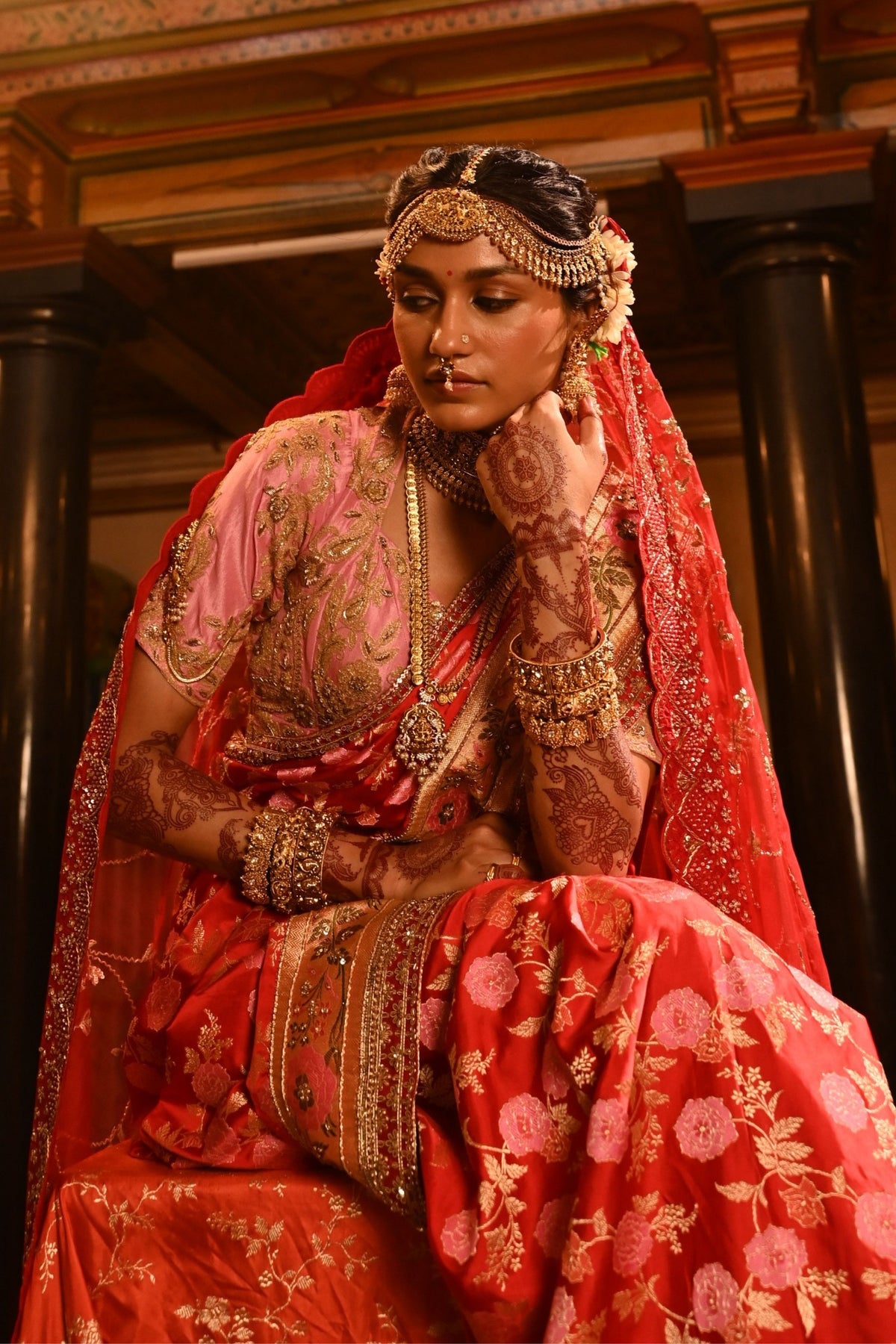 Shanvika Red Saree