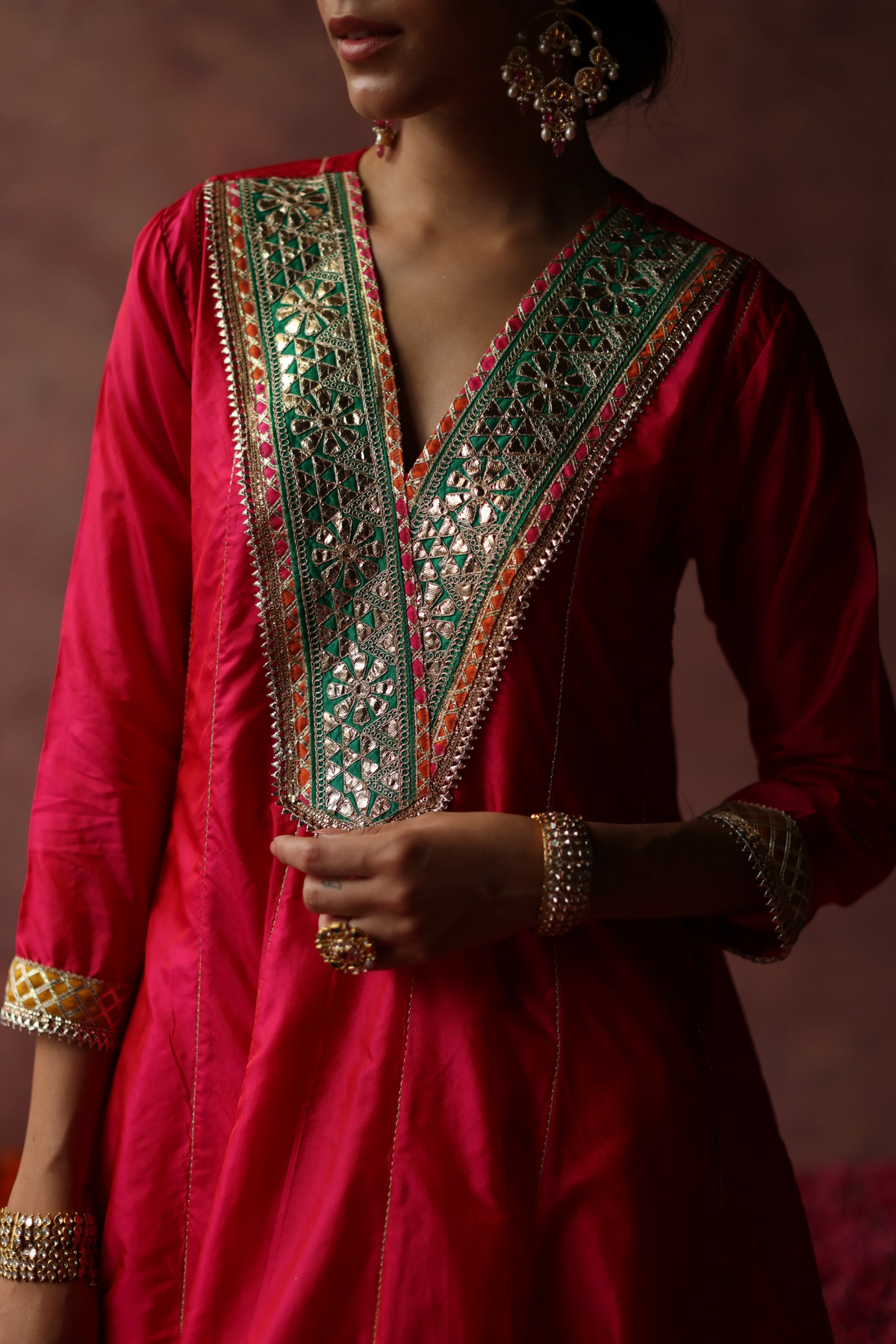Berry Green Rumi Kurta Set