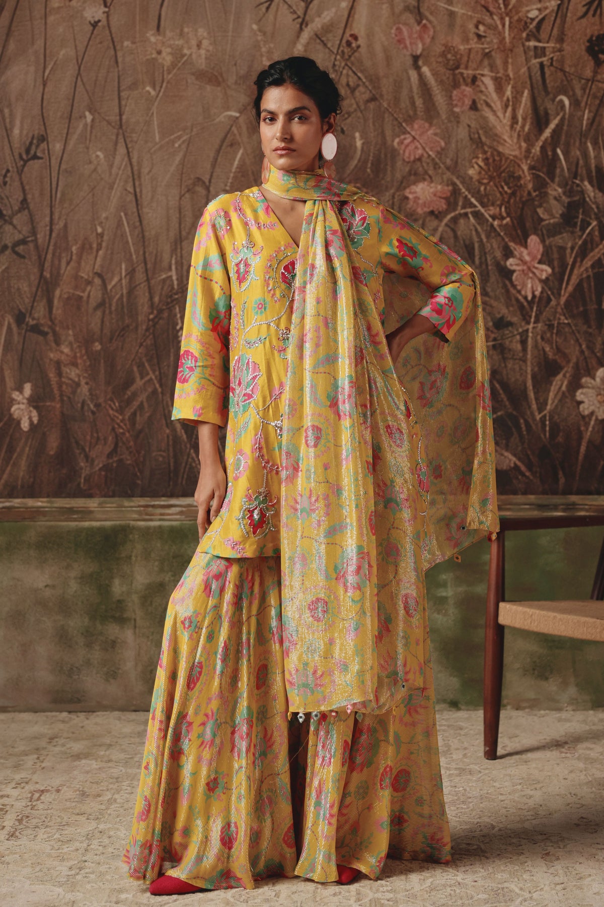 Solstice Bloom Sharara Set