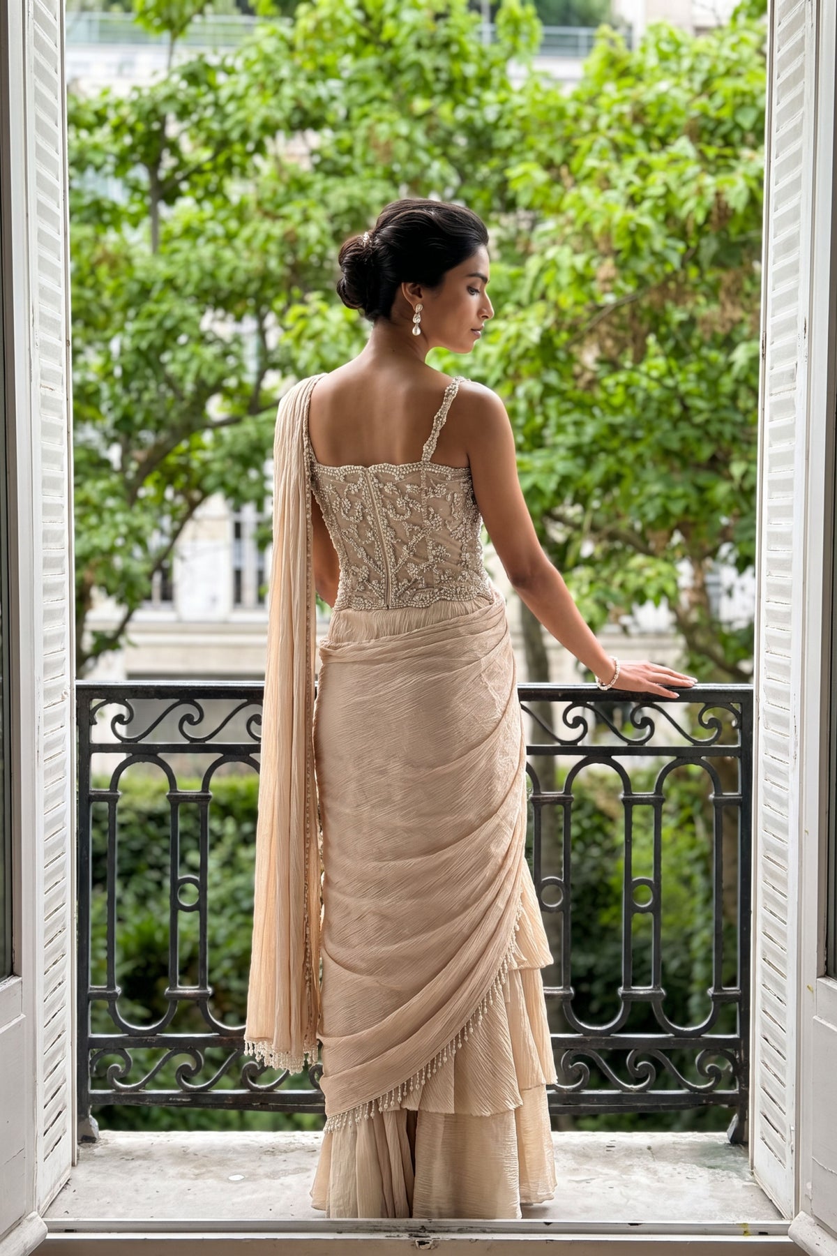 Florencia Draped Saree Set