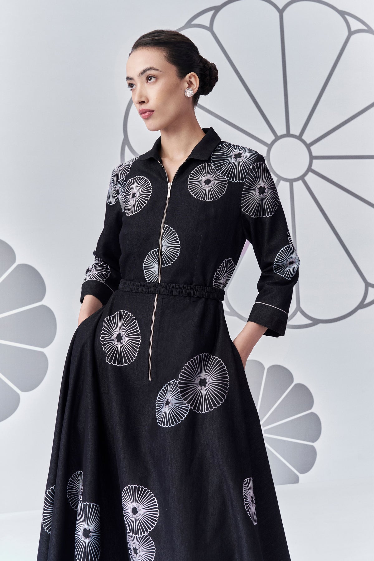 Black Trapezium Dress
