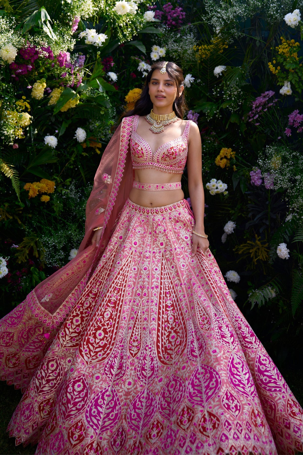 Gota Thread Embroidered Lehenga Set