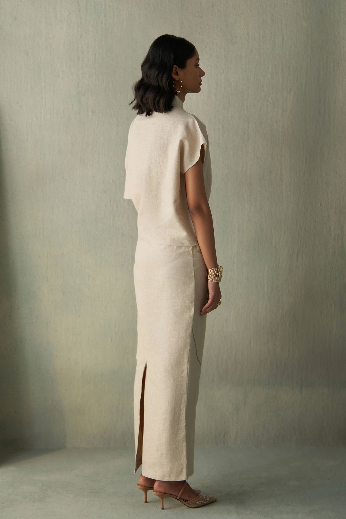 Desert Bloom Linen Skirt