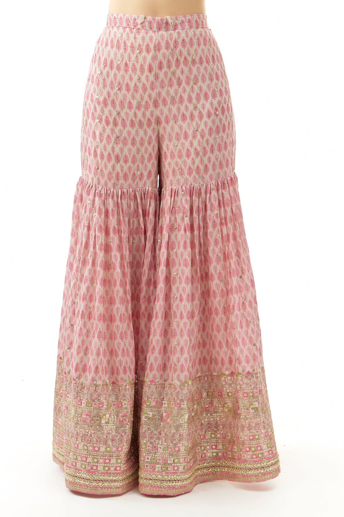 Pink Janhavi Sharara Set
