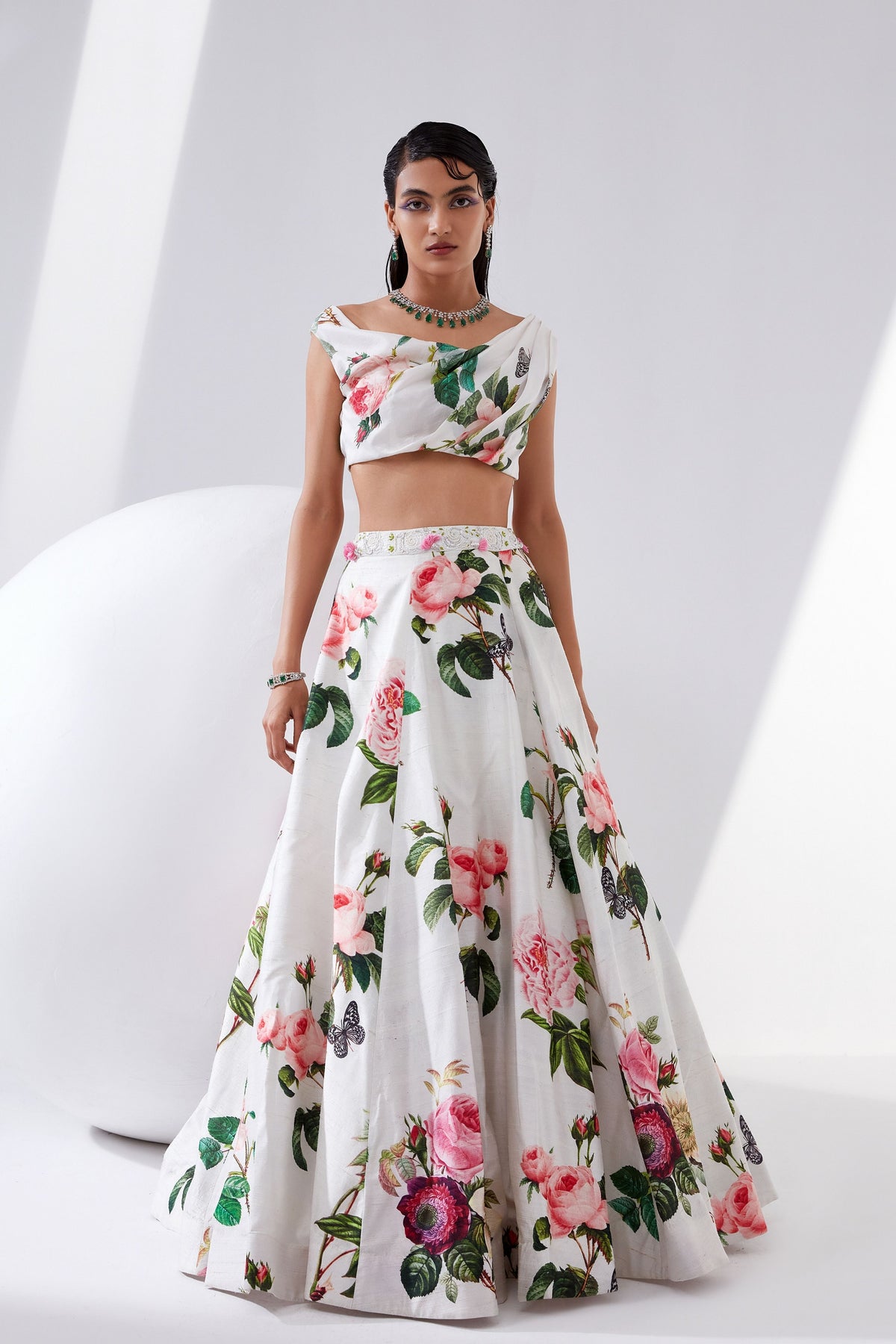 Peony Floral Lehenga Set