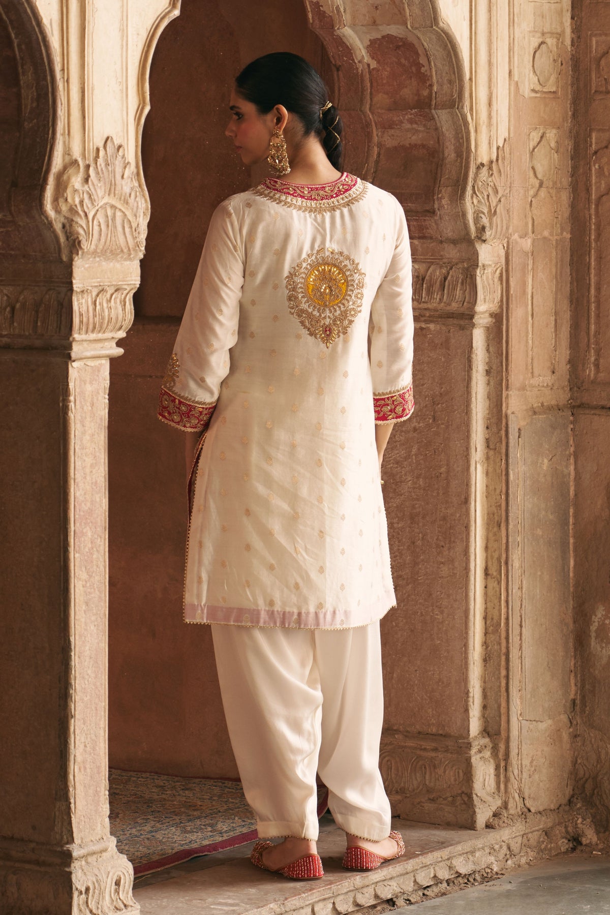 Anila Ivory Kurta With Salwar