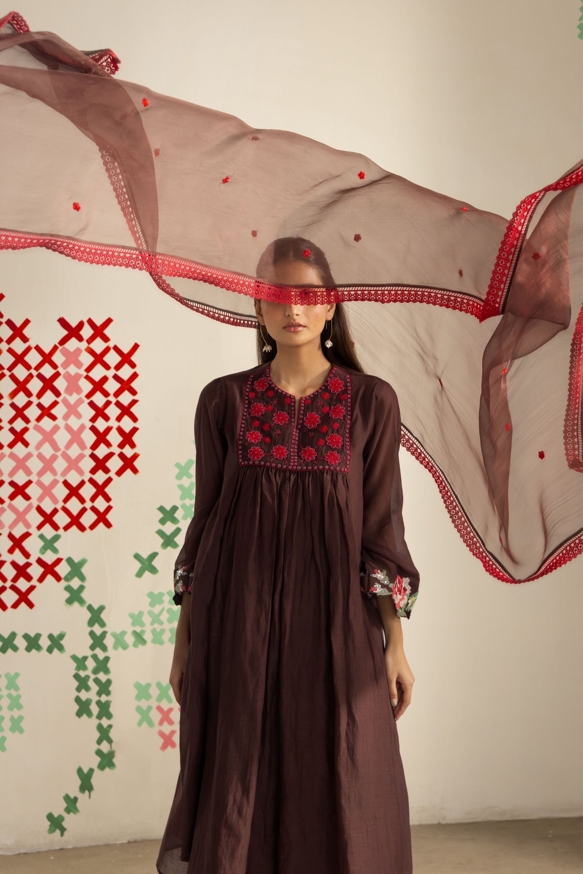 Rosewood Brown Kurta Set