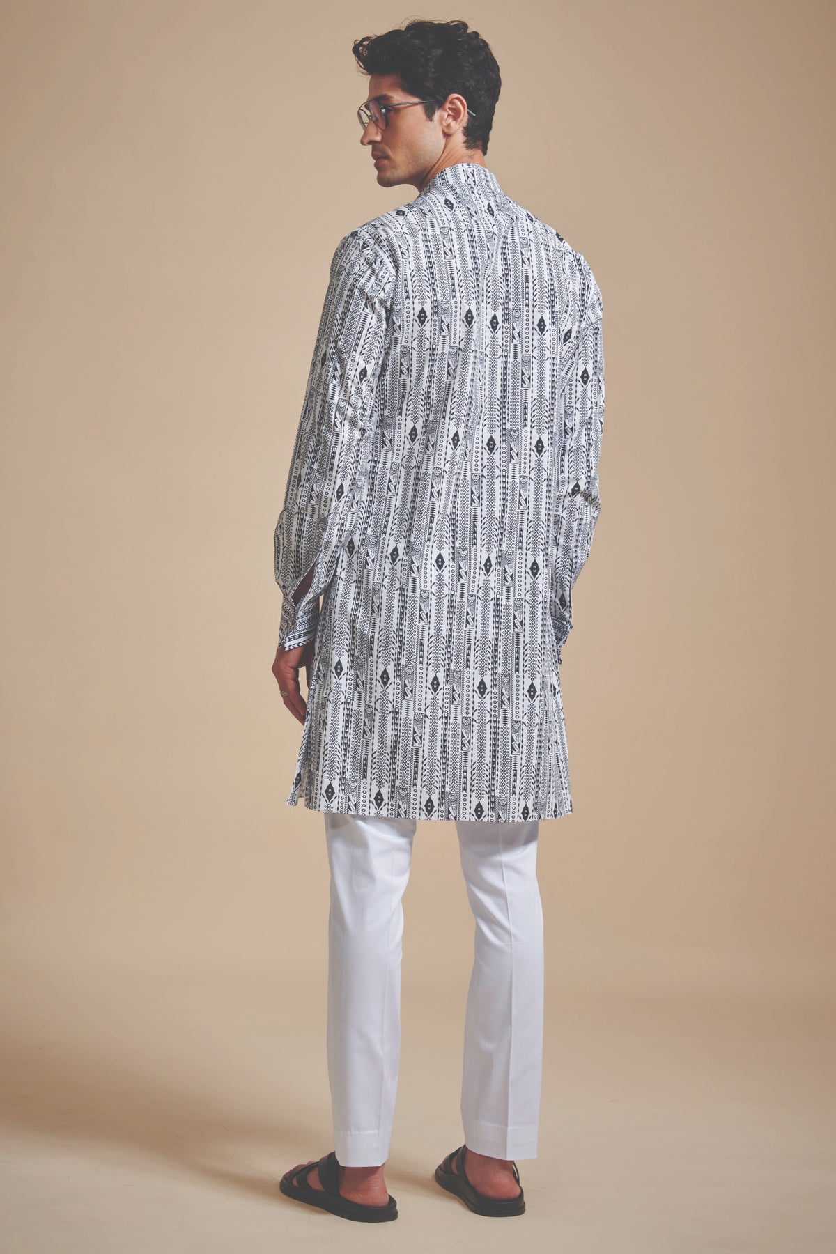 The Linear Print Kurta