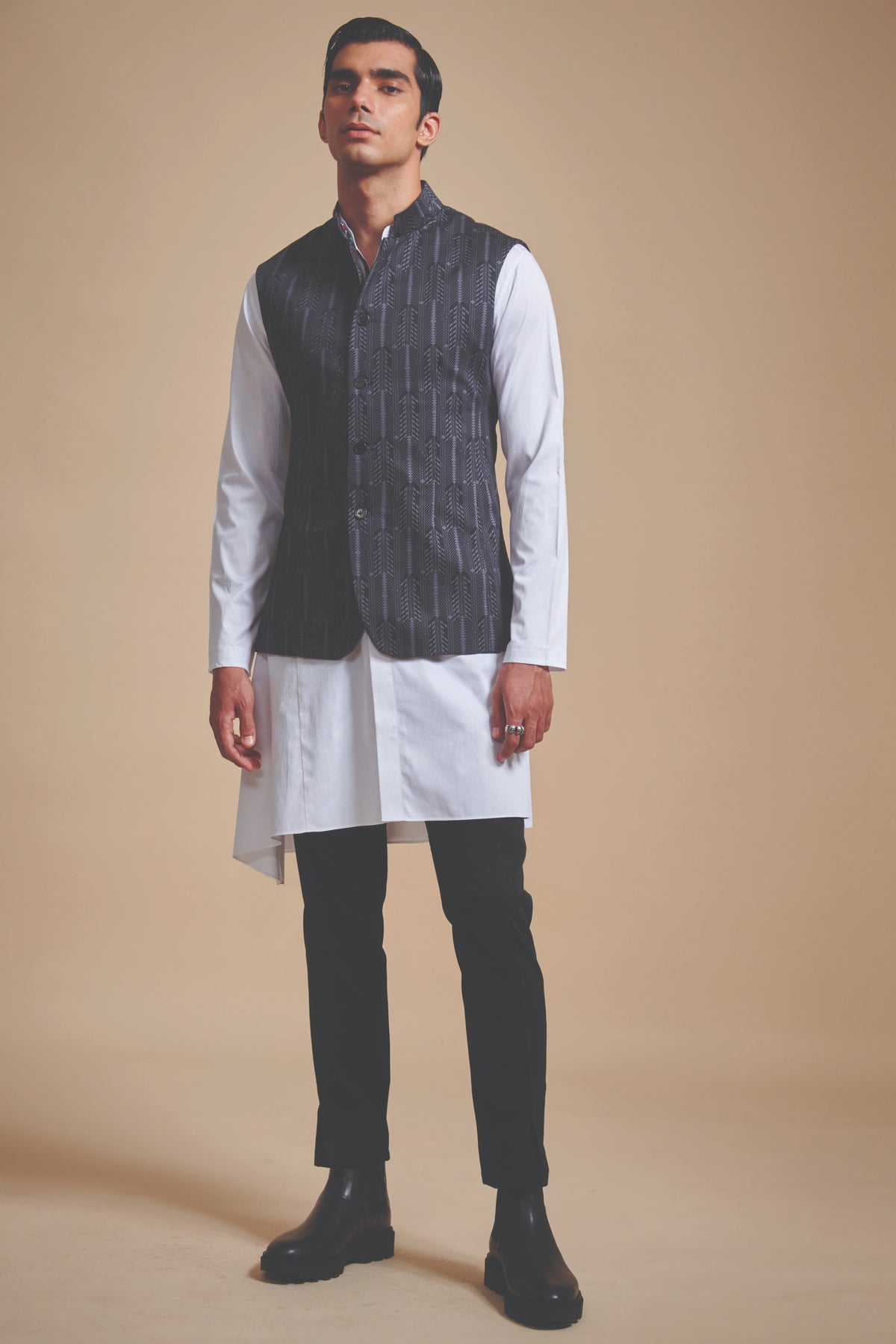 The Printed U Cut Waistcoat