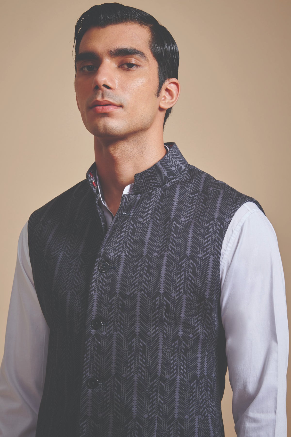 The Printed U Cut Waistcoat