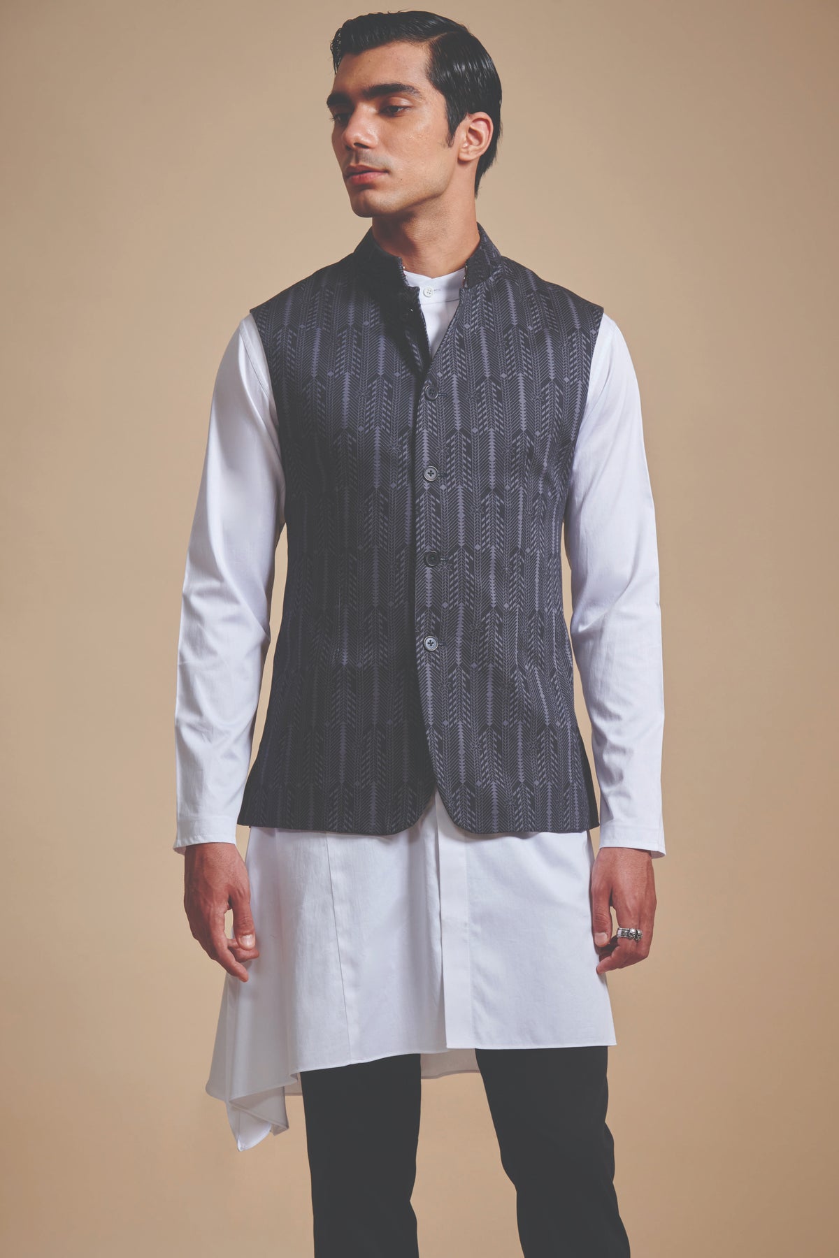 The Printed U Cut Waistcoat