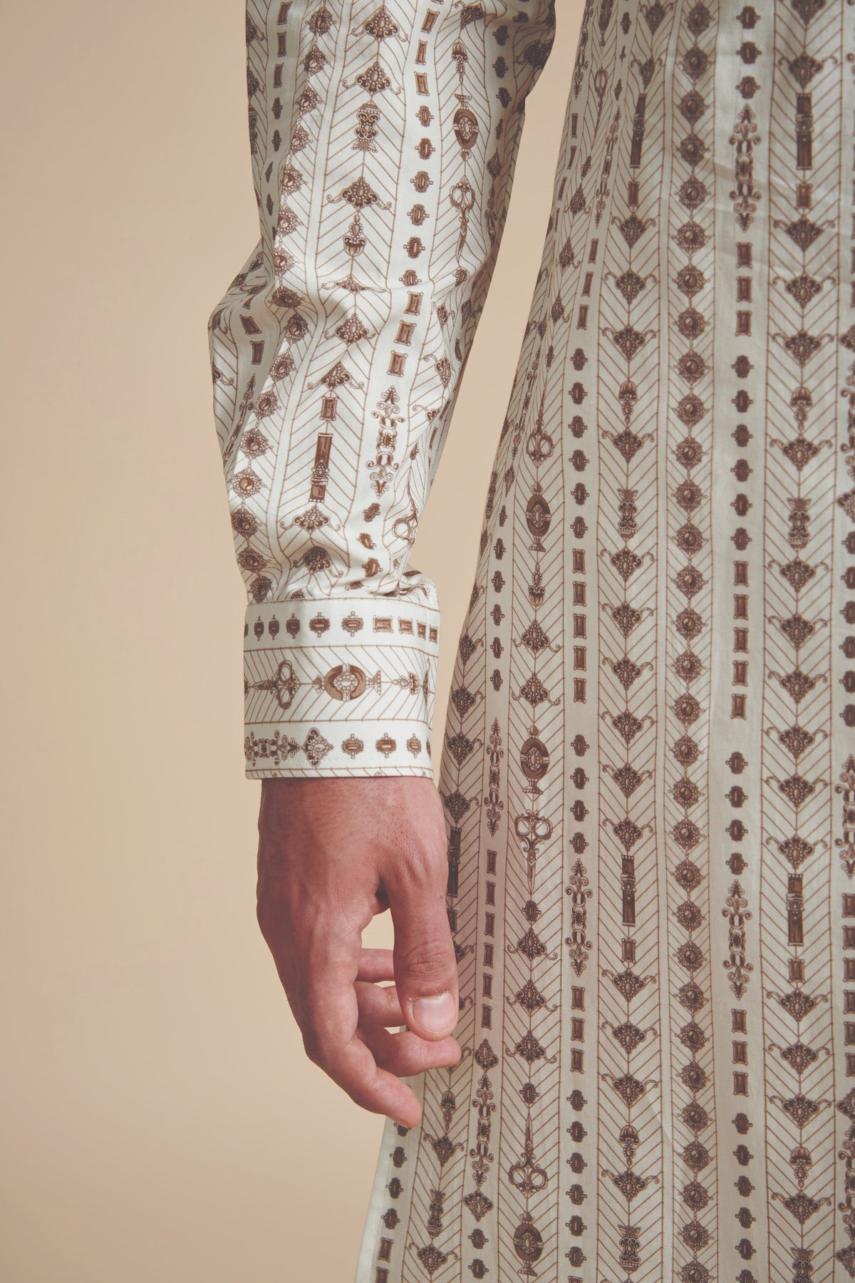 The Linear Print Short Kurta