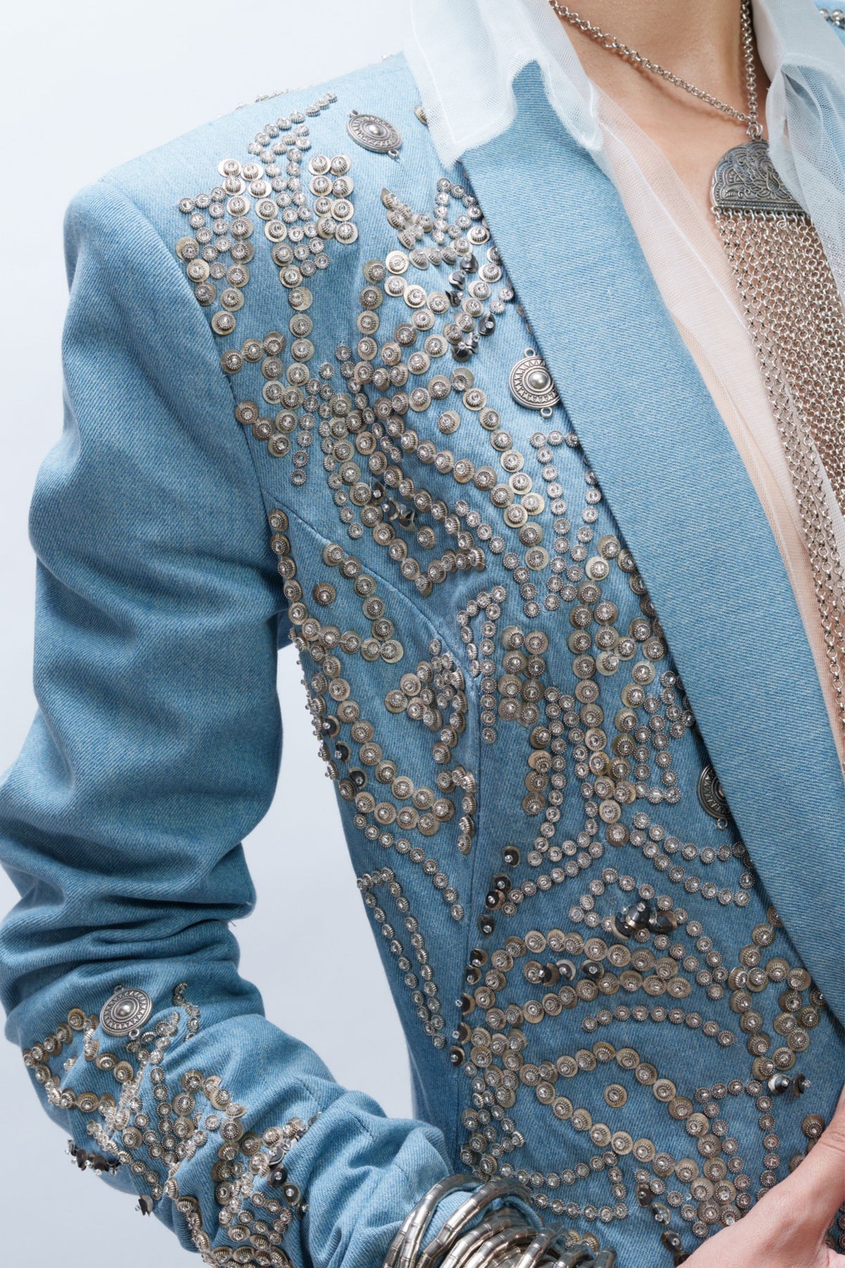 Denim Three-piece Set