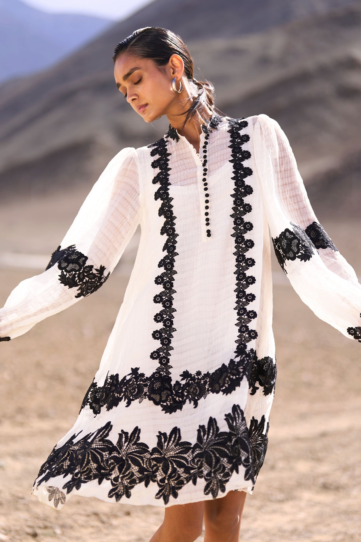 Textured Lace Midi
