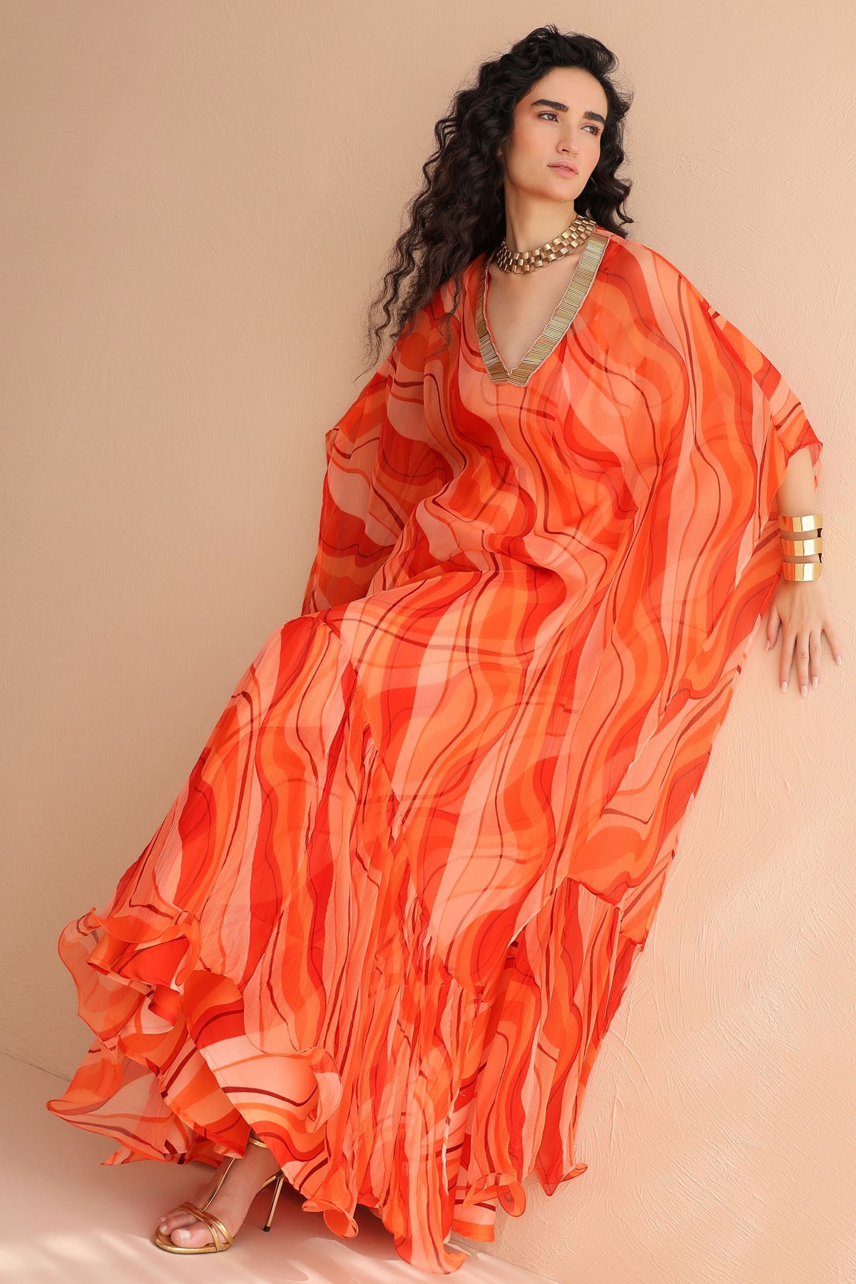 Sunset Tier Kaftan Set