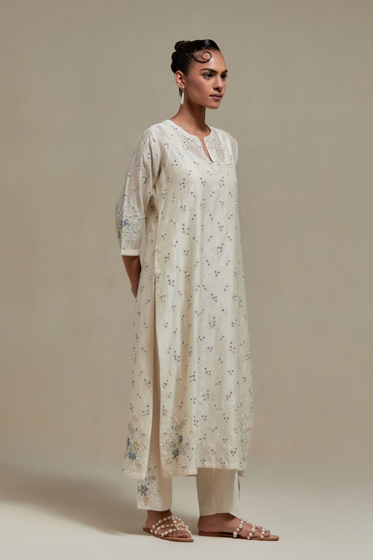 Blue Straight Kurta Set