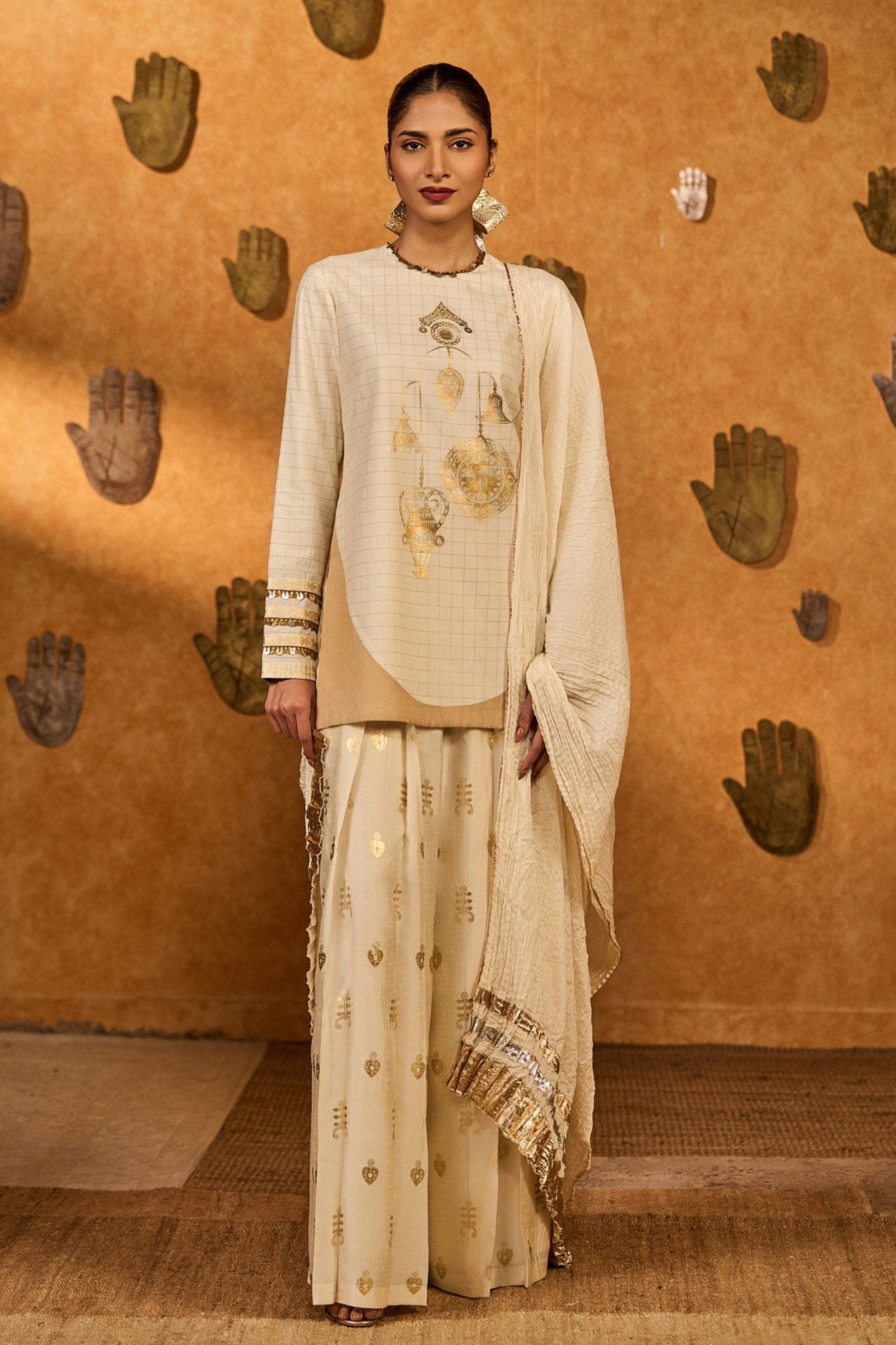 Ivory Trinklet Kurta Set - Masaba - Elahe