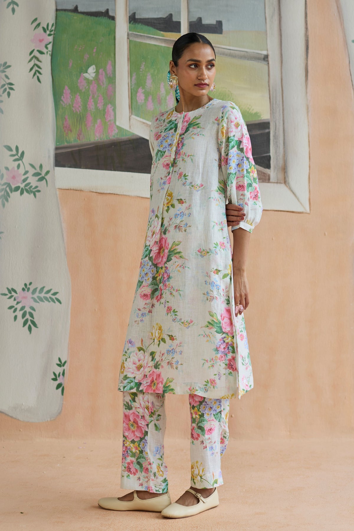 Sunbeam Long Kurta Set Linen