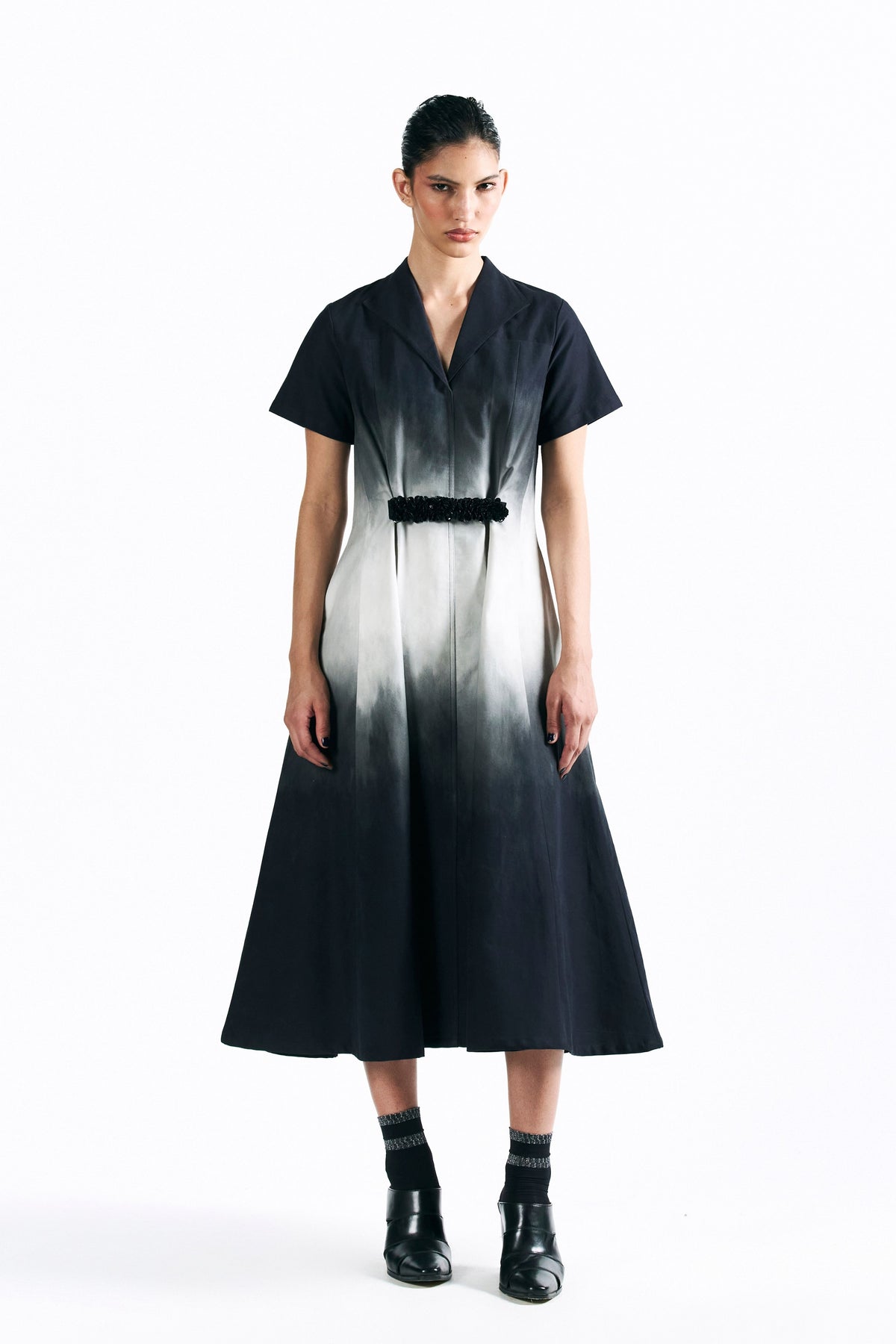 Midnight Belted Dress