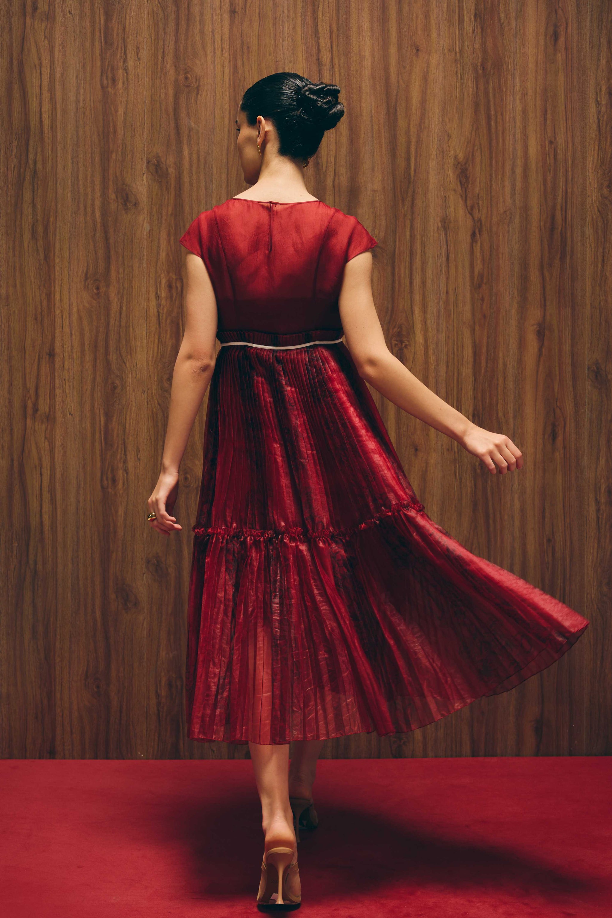 carmine red dress Girls Havana Dress in Carmine Red | Brochu Walker 12