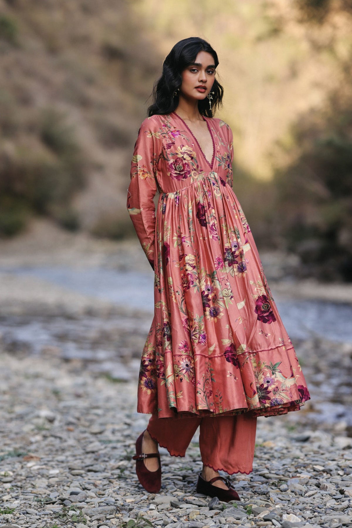 Blush Meadow Anarkali Set