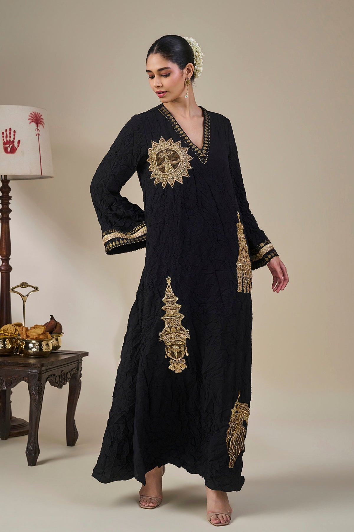 Black Ambi Bloom Kaftan
