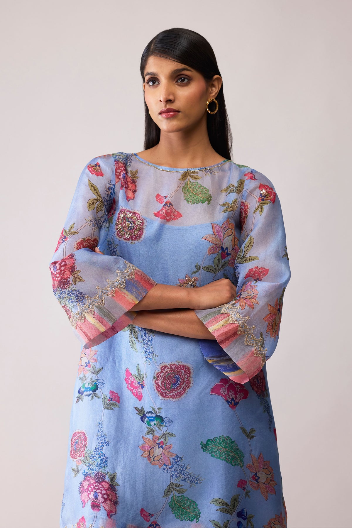 Myla Blue Print Kurta Set