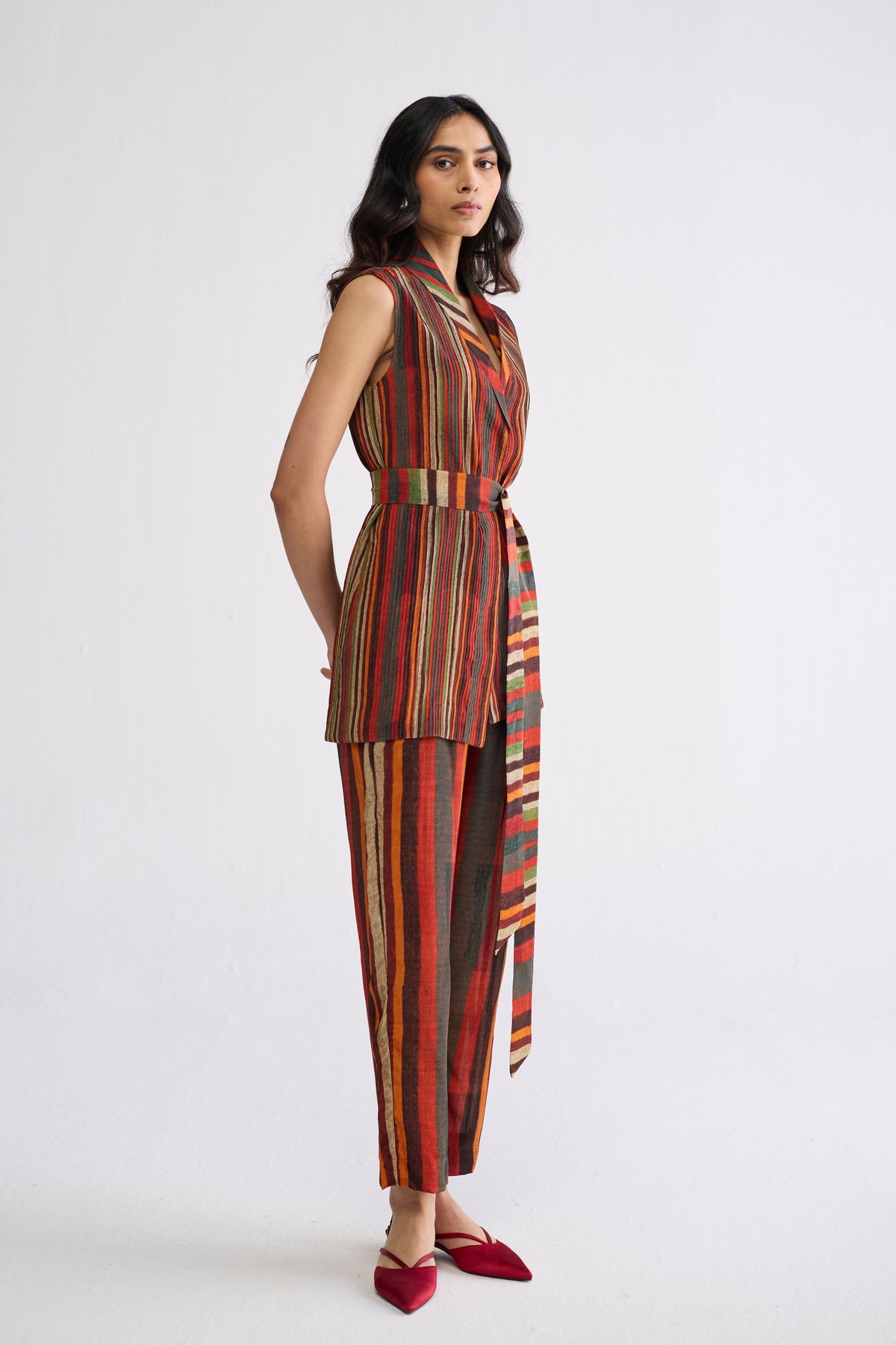 Jilian Pintucks Jacket Set