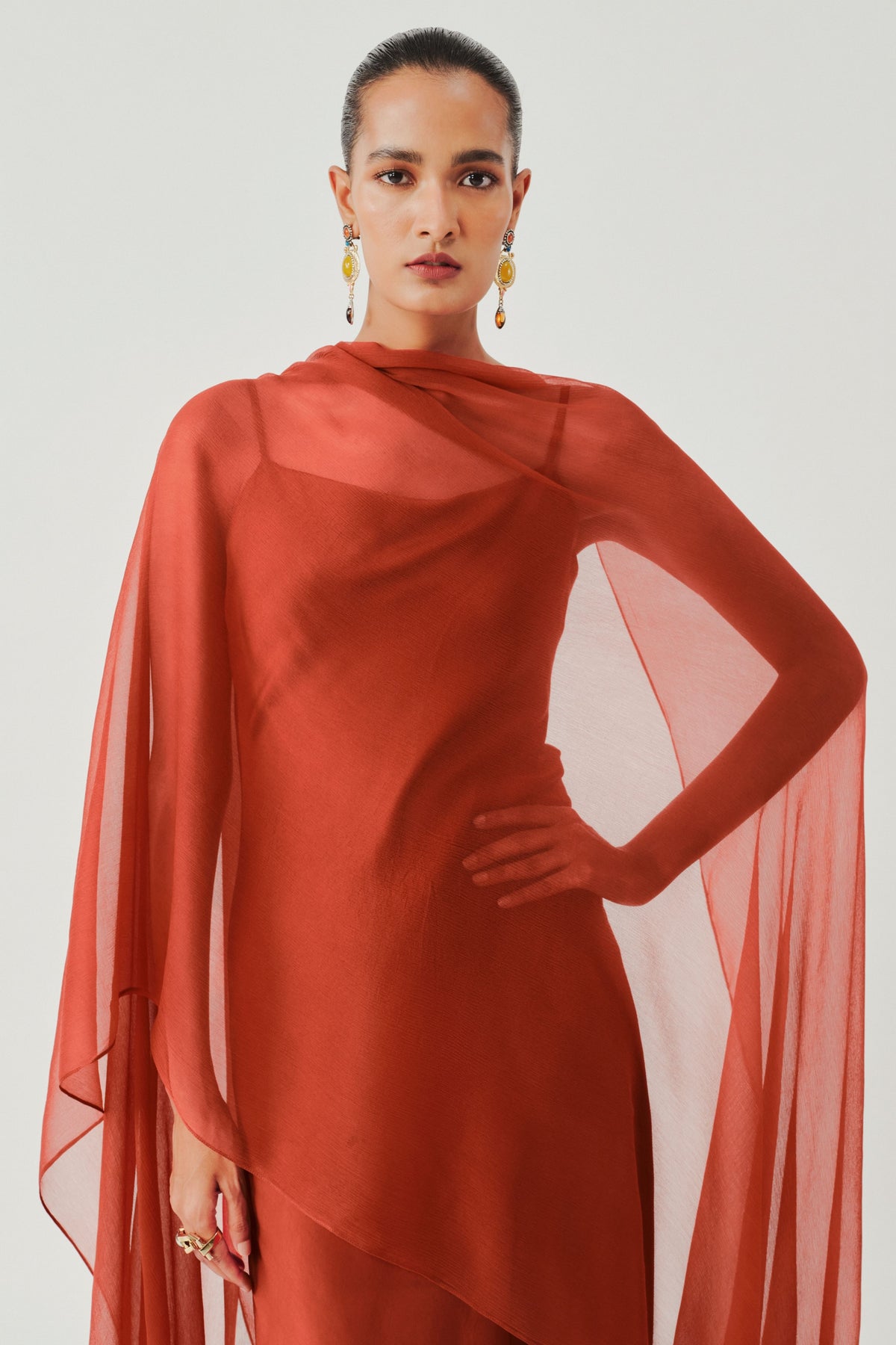 Rust Tyra Slip Dress