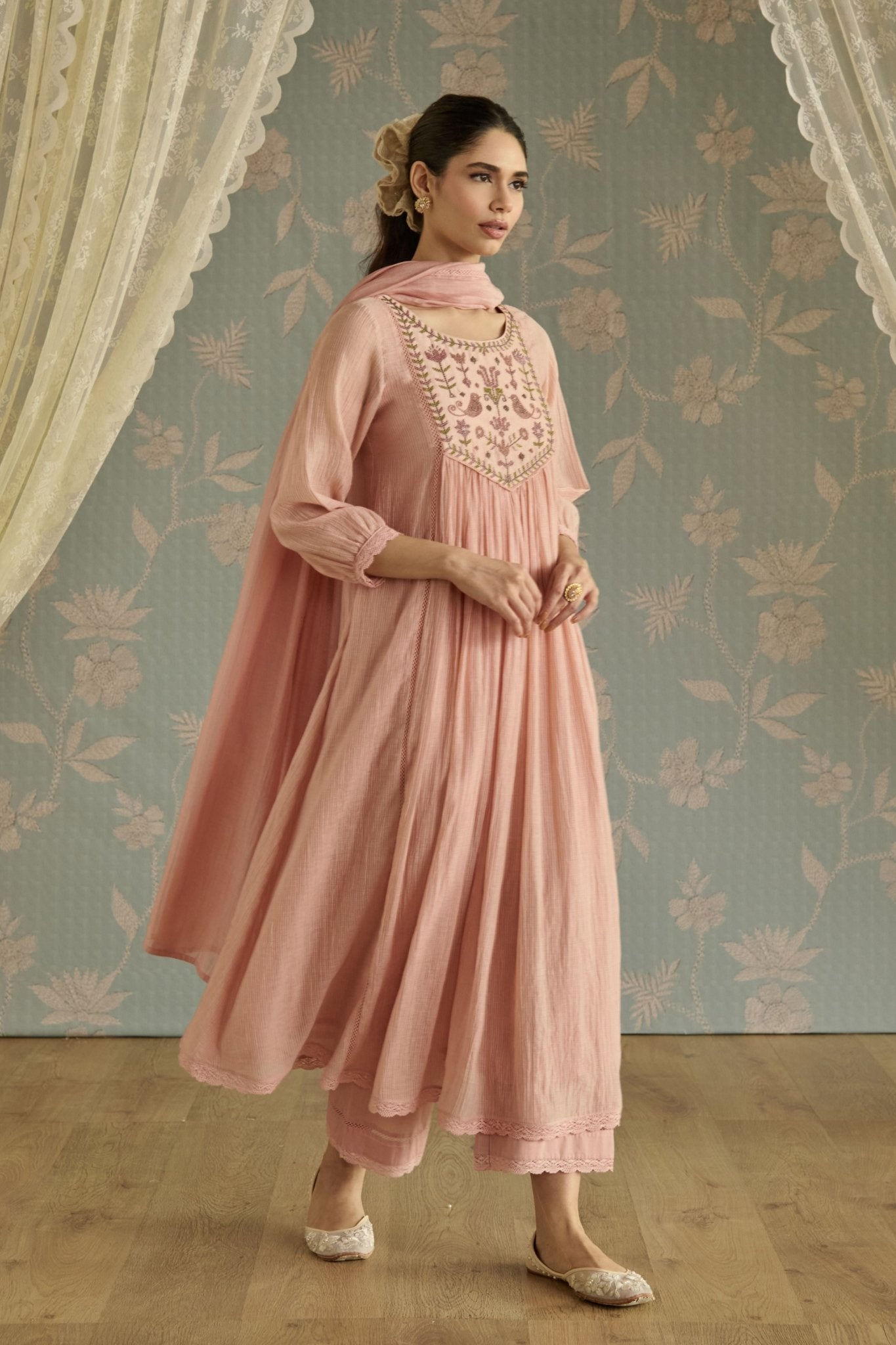 Pink Fiza Kurta Set - Kritika Dawar - Elahe