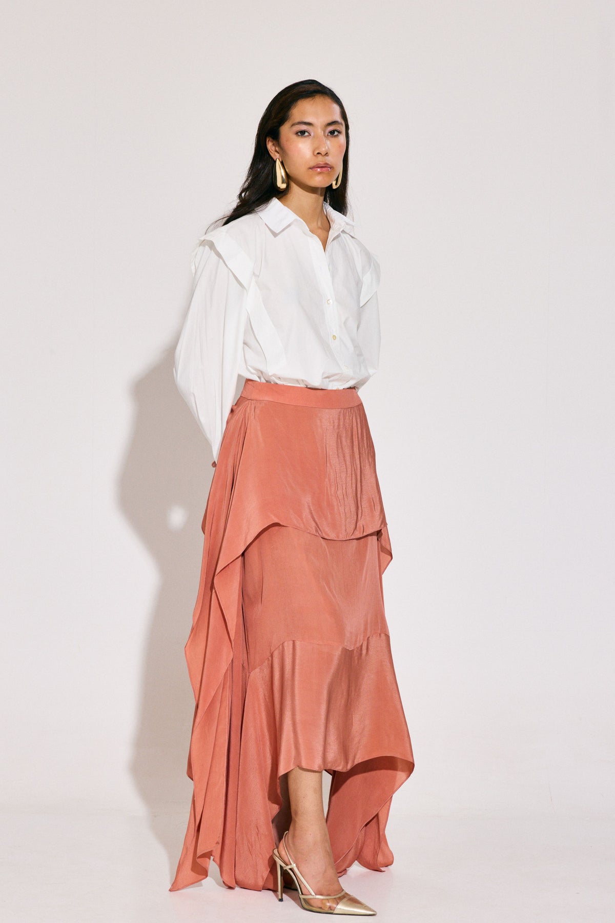 Salmon Dante Skirt Set
